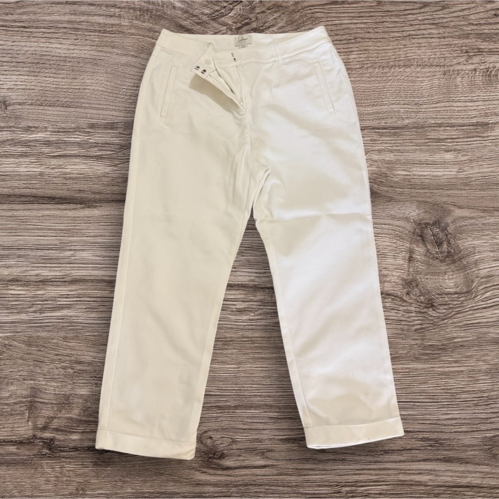 White Chinos with Relaxed Fit and Elastic Waistband